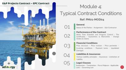 EPC Contract clauses and specificities
